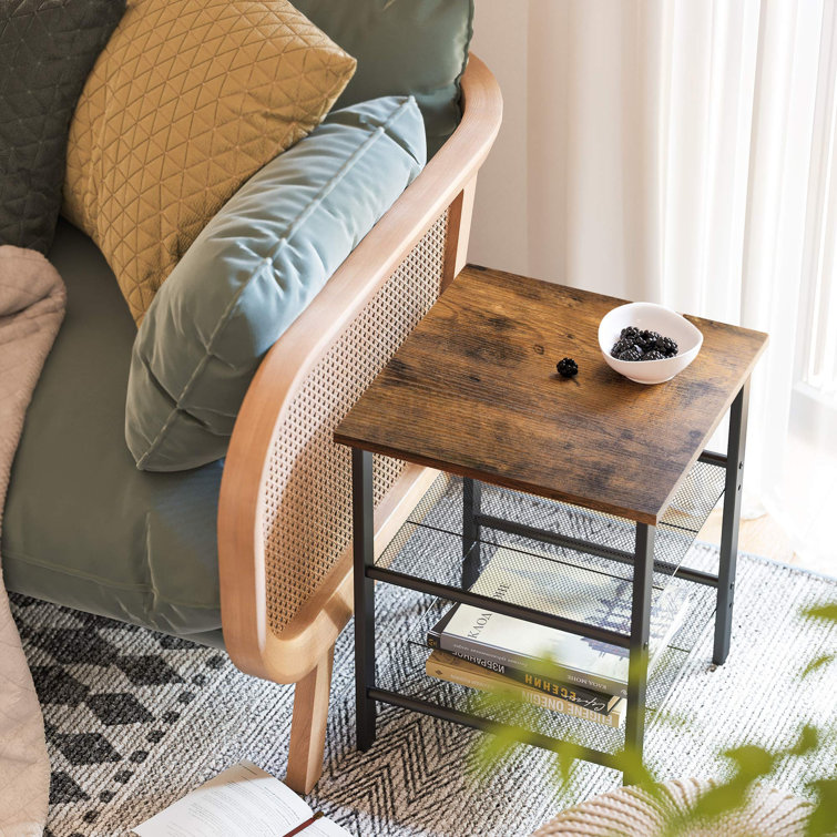 Black mesh side shop table